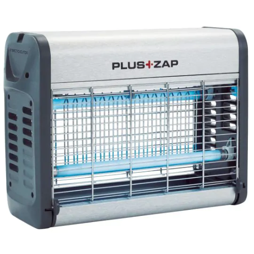 PlusZap™ 16 - Aluminium, 40m2, 2x8Watt, Stromgittergerät, Insektenvernichter